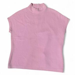 St. John Women's Pink Knit Blouse SZ S Flaw